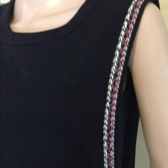 See You Soon Black Tunic Dress with Pink Edging - Picture 6 of 8